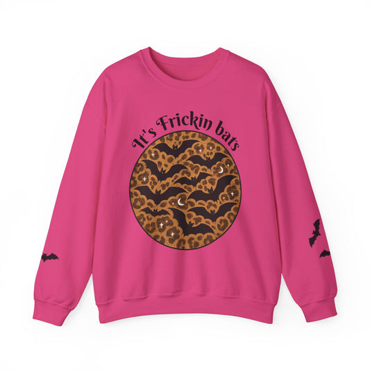Halloween Bat Sweatshirt, Cozy Unisex Crewneck, Funny Fall Apparel, Spooky Season Gift, Festive Casual Wear