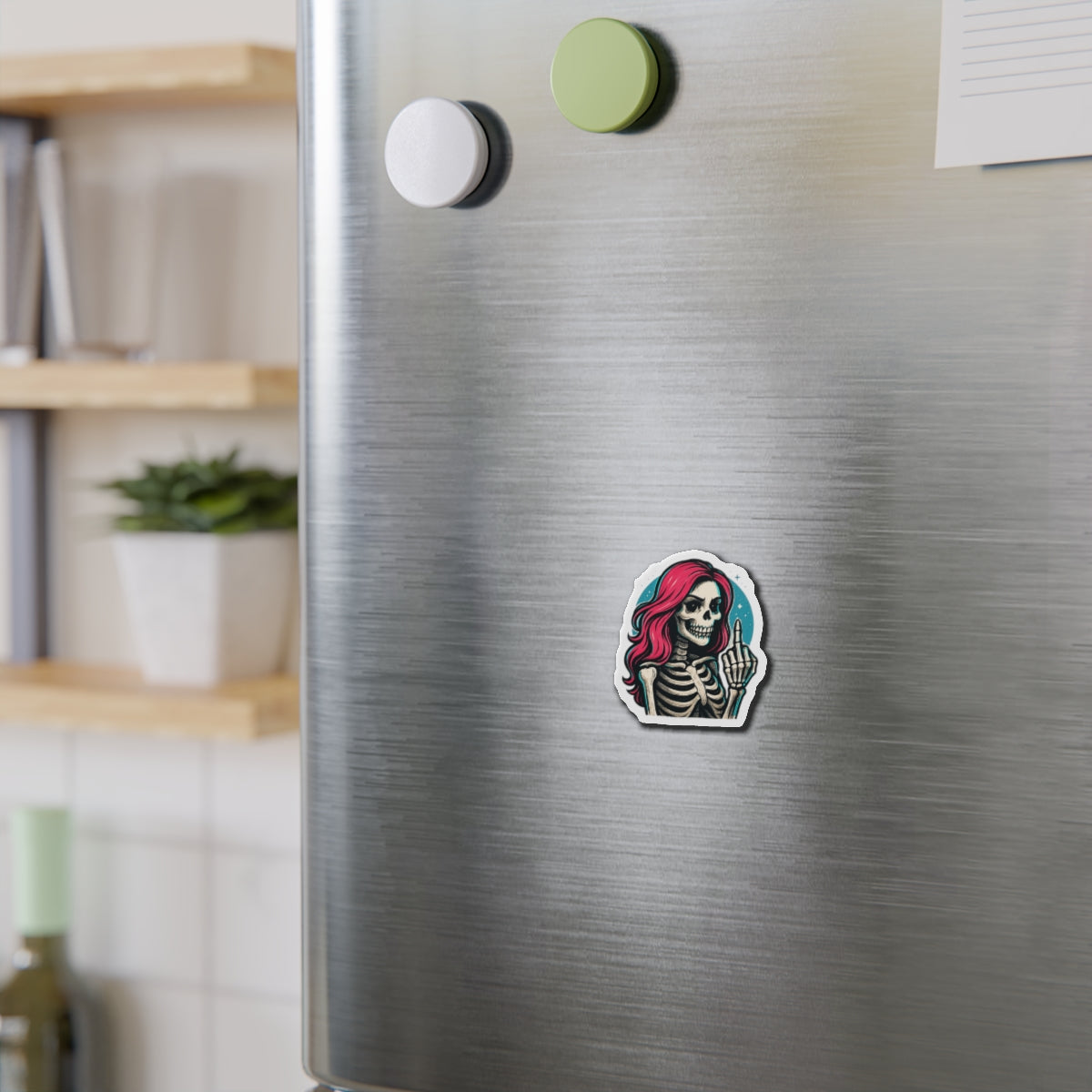 Sassy Skeleton Die-Cut Magnet
