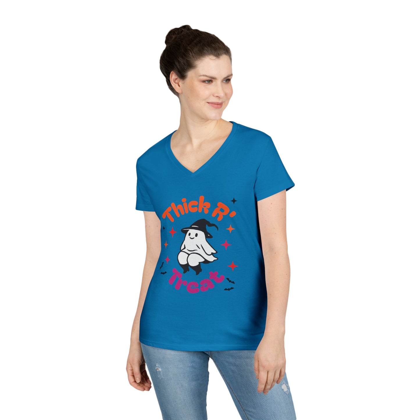 Thick'ems Ladies' V-Neck T-Shirt