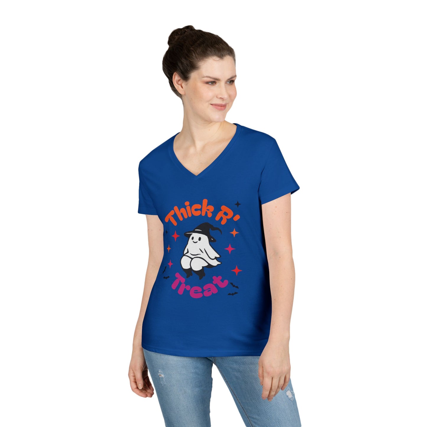 Thick'ems Ladies' V-Neck T-Shirt