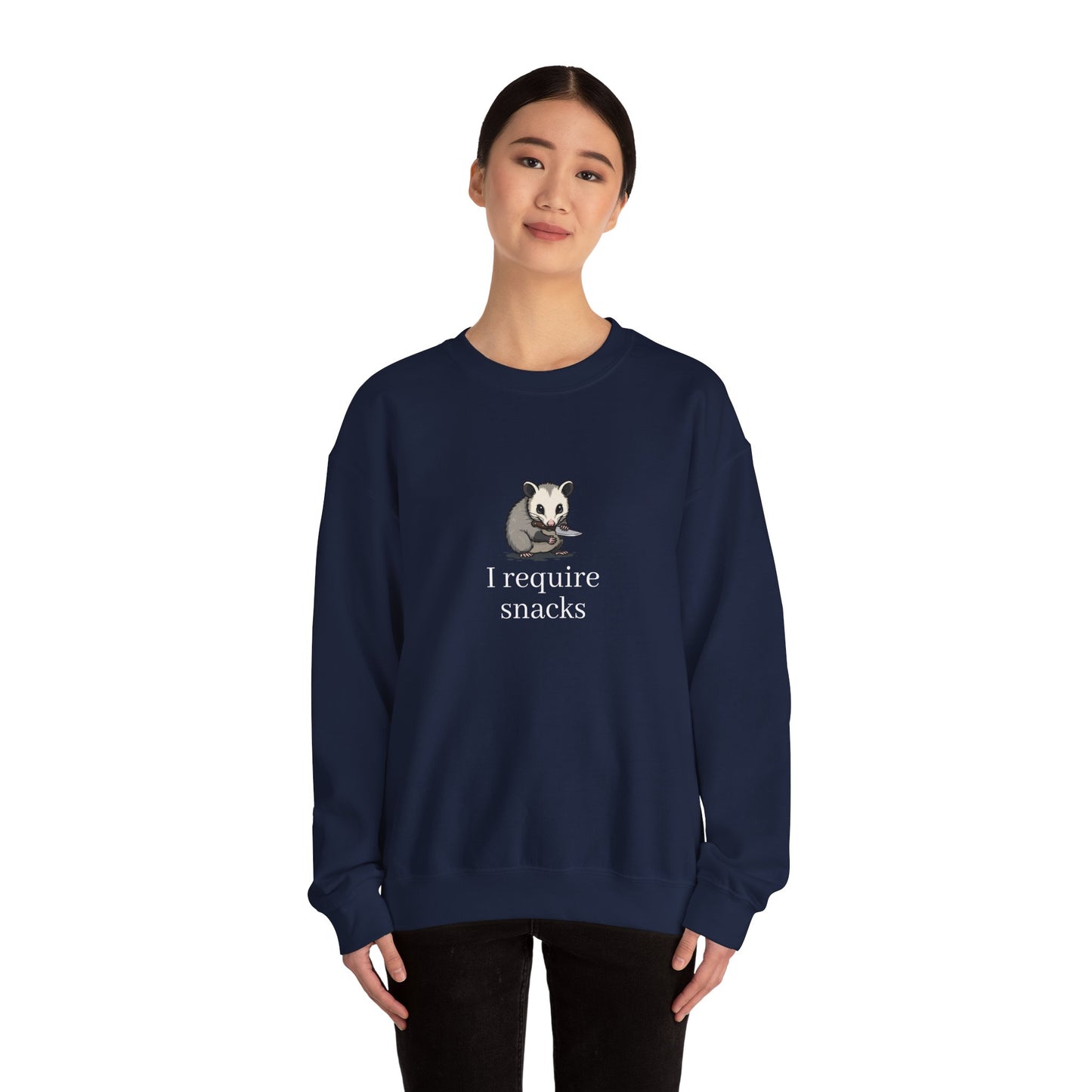 Possum “I require snacks” sweatshirt