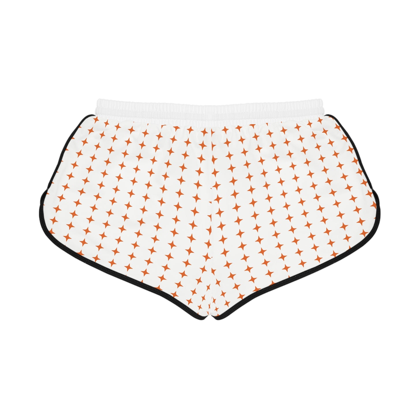 Orange Stars with Black Trim Lounge Shorts