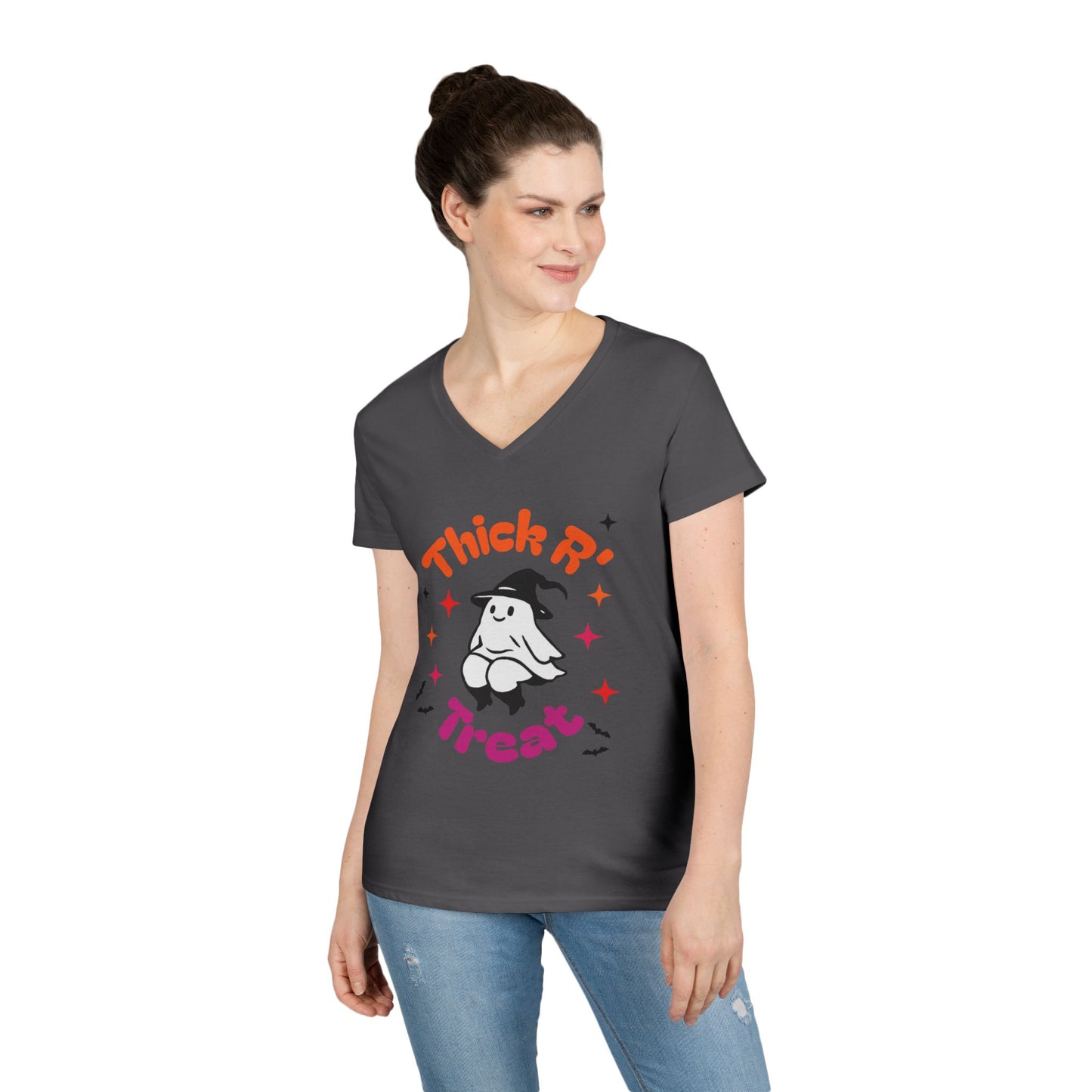 Thick'ems Ladies' V-Neck T-Shirt