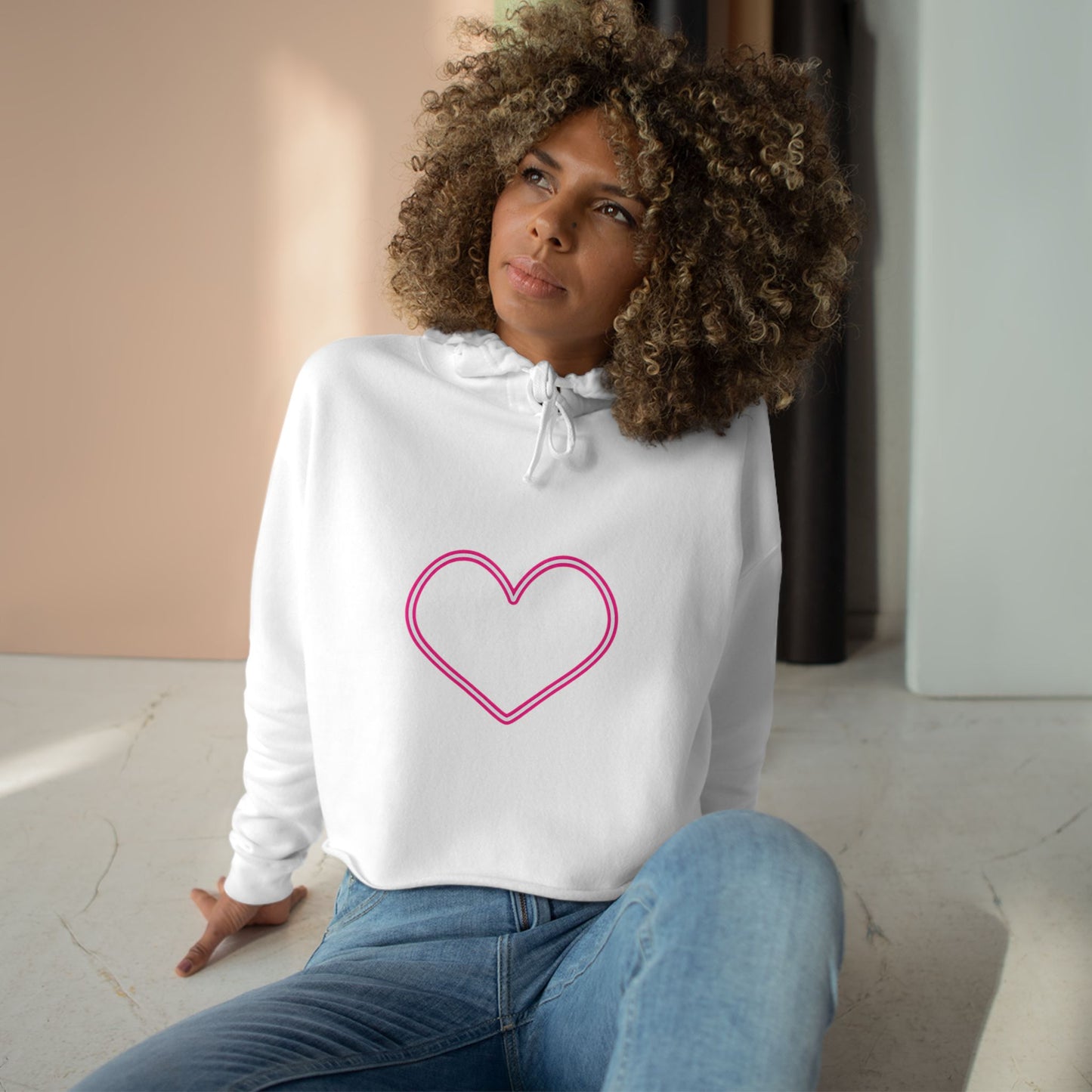 Love is all you need Crop Hoodie