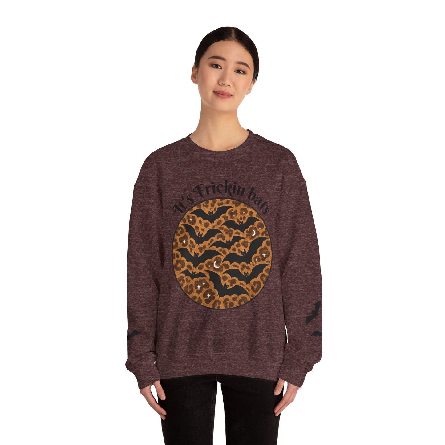 Halloween Bat Sweatshirt, Cozy Unisex Crewneck, Funny Fall Apparel, Spooky Season Gift, Festive Casual Wear