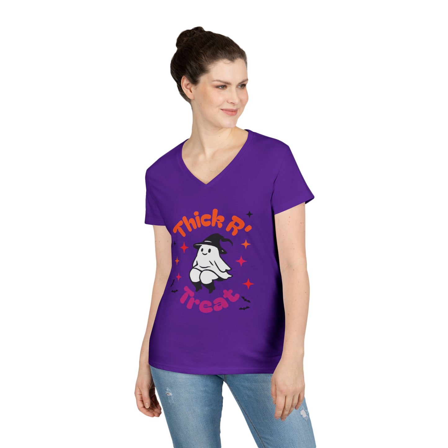 Thick'ems Ladies' V-Neck T-Shirt
