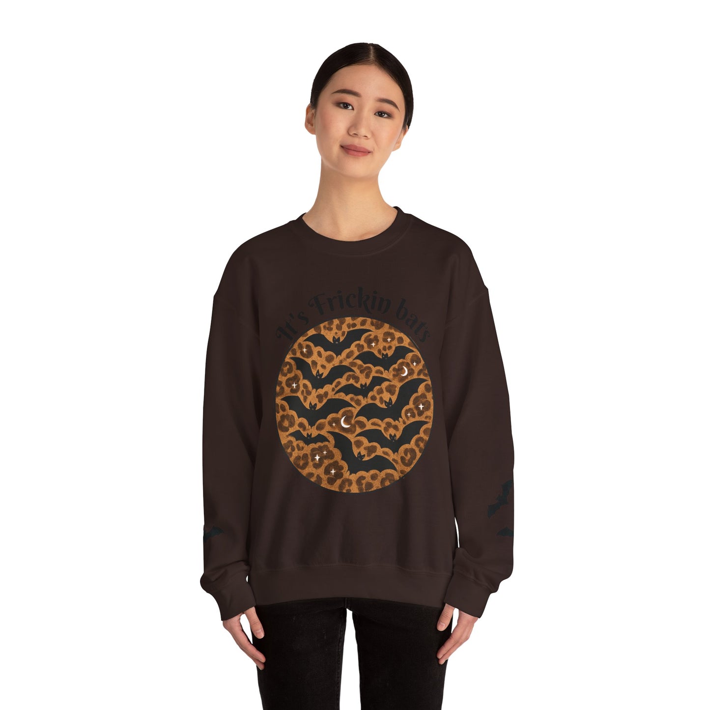 Halloween Bat Sweatshirt, Cozy Unisex Crewneck, Funny Fall Apparel, Spooky Season Gift, Festive Casual Wear