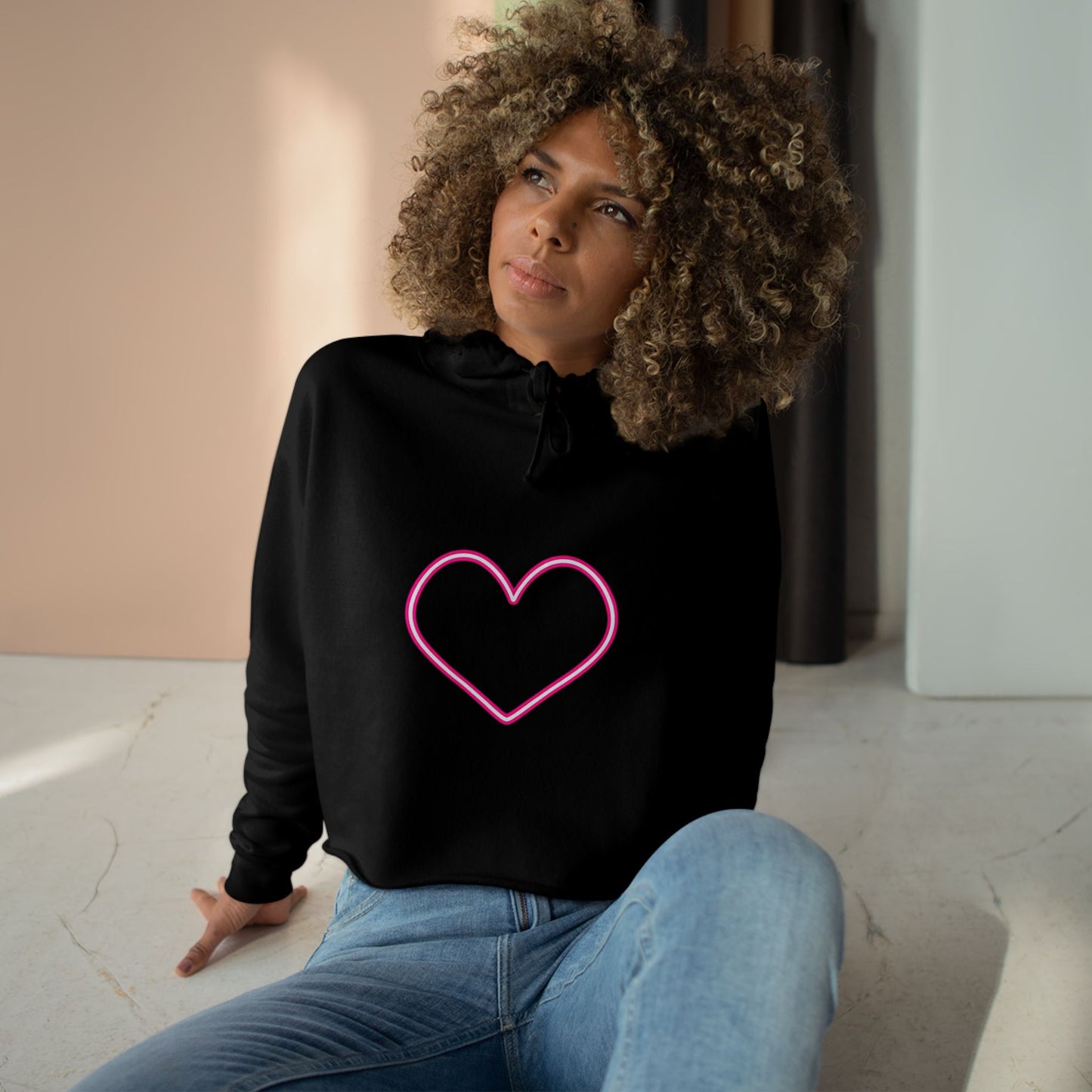 Love is all you need Crop Hoodie