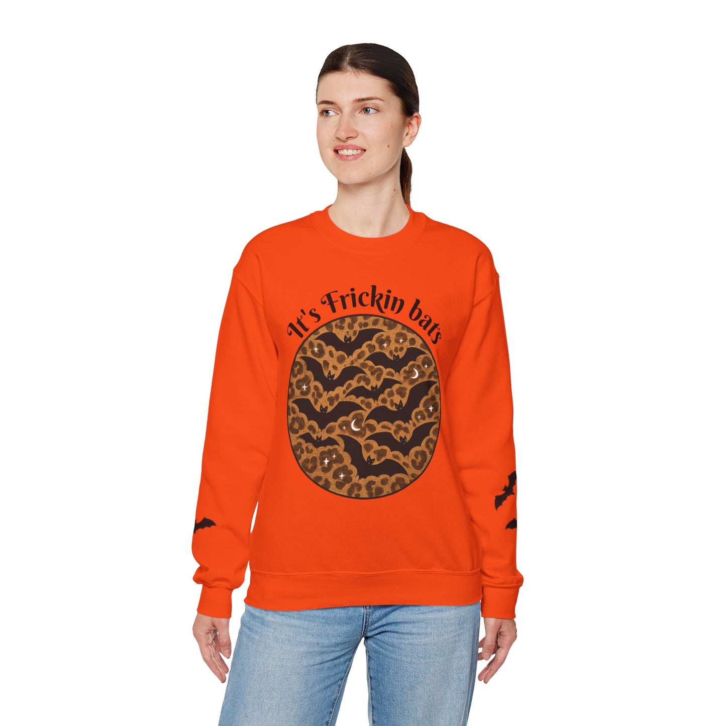 Halloween Bat Sweatshirt, Cozy Unisex Crewneck, Funny Fall Apparel, Spooky Season Gift, Festive Casual Wear