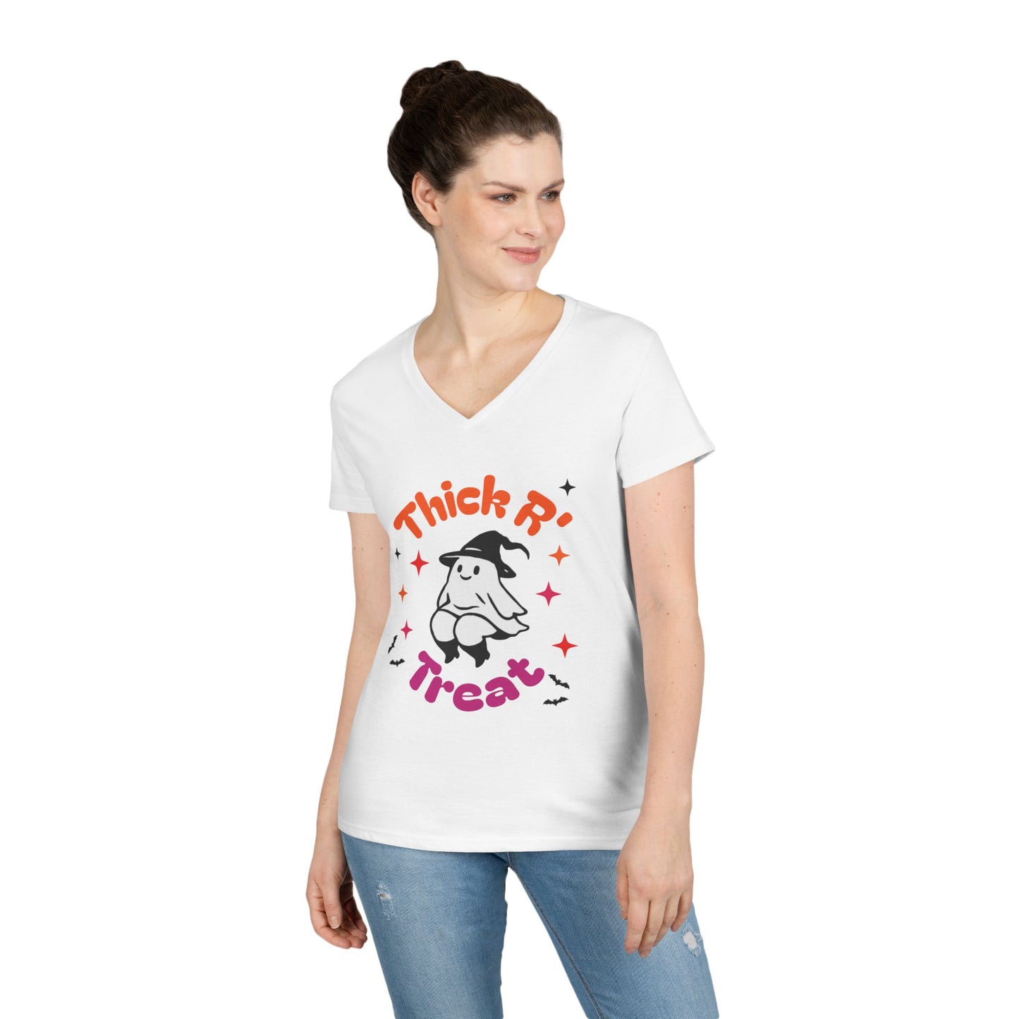 Thick'ems Ladies' V-Neck T-Shirt
