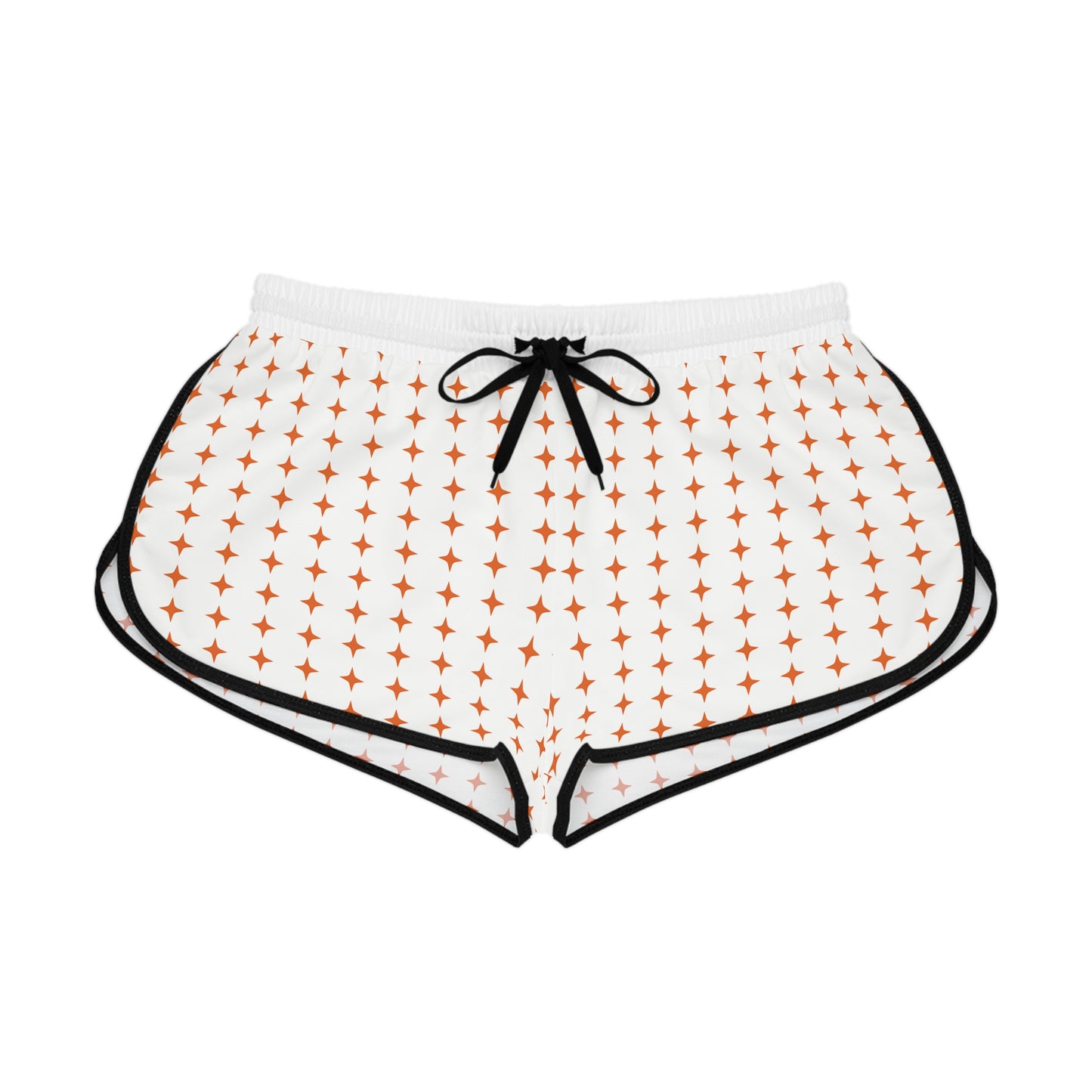 Orange Stars with Black Trim Lounge Shorts