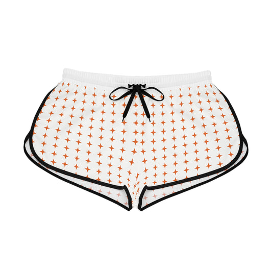 Orange Stars with Black Trim Lounge Shorts