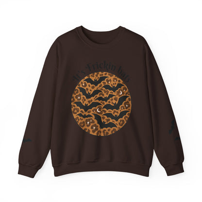 Halloween Bat Sweatshirt, Cozy Unisex Crewneck, Funny Fall Apparel, Spooky Season Gift, Festive Casual Wear