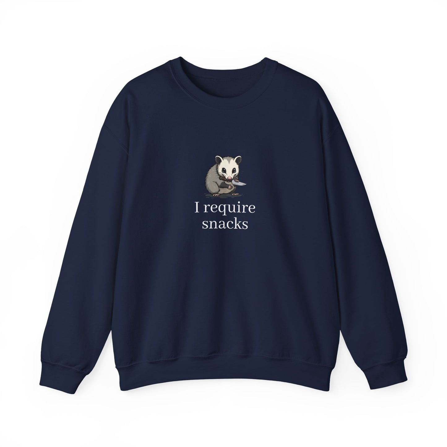 Possum “I require snacks” sweatshirt