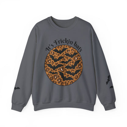 Halloween Bat Sweatshirt, Cozy Unisex Crewneck, Funny Fall Apparel, Spooky Season Gift, Festive Casual Wear