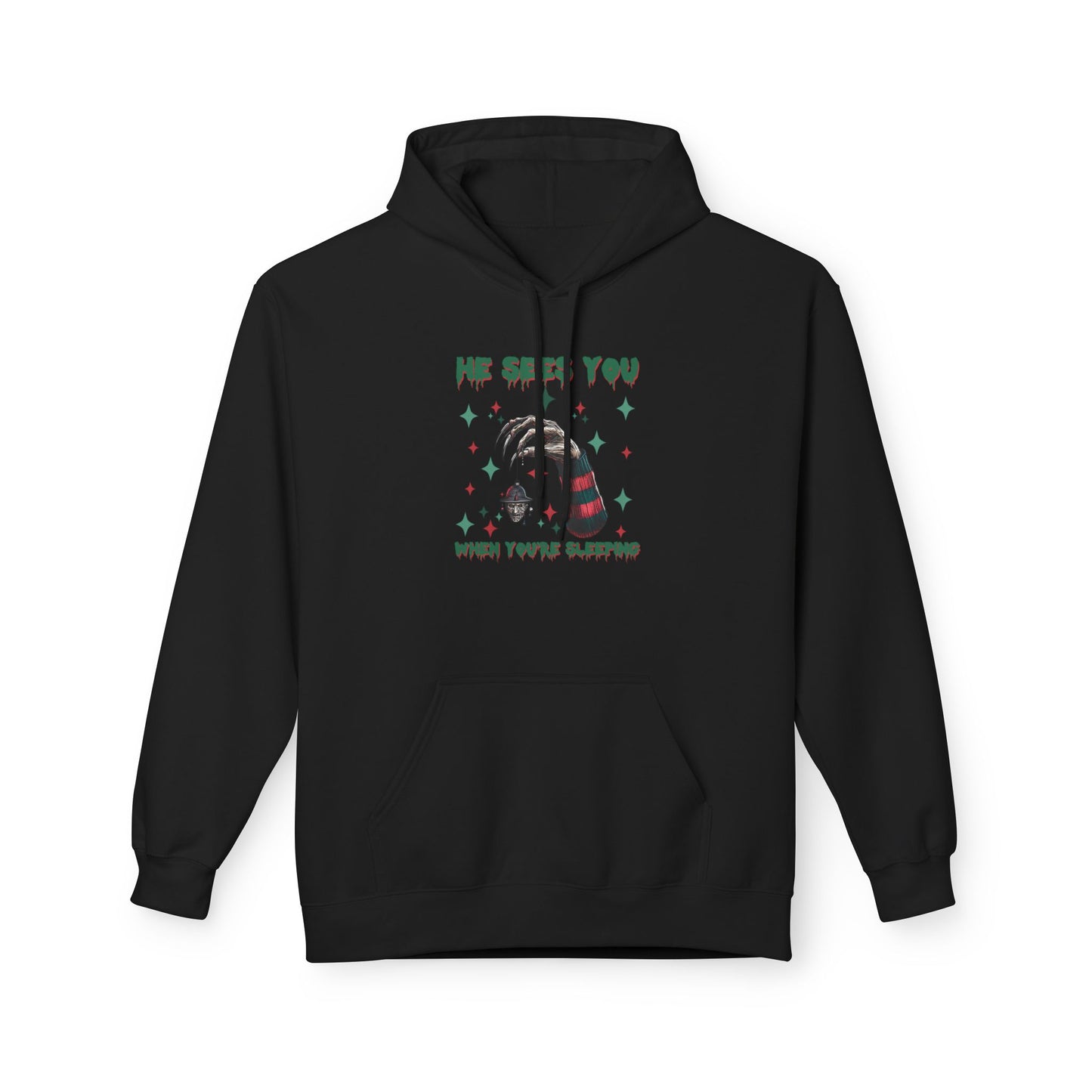 Fleece Hoodie Horror Christmas