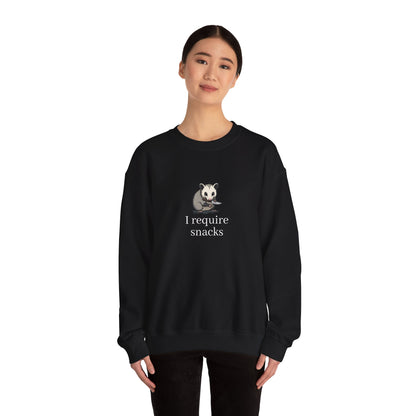 Possum “I require snacks” sweatshirt