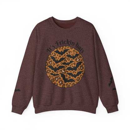 Halloween Bat Sweatshirt, Cozy Unisex Crewneck, Funny Fall Apparel, Spooky Season Gift, Festive Casual Wear