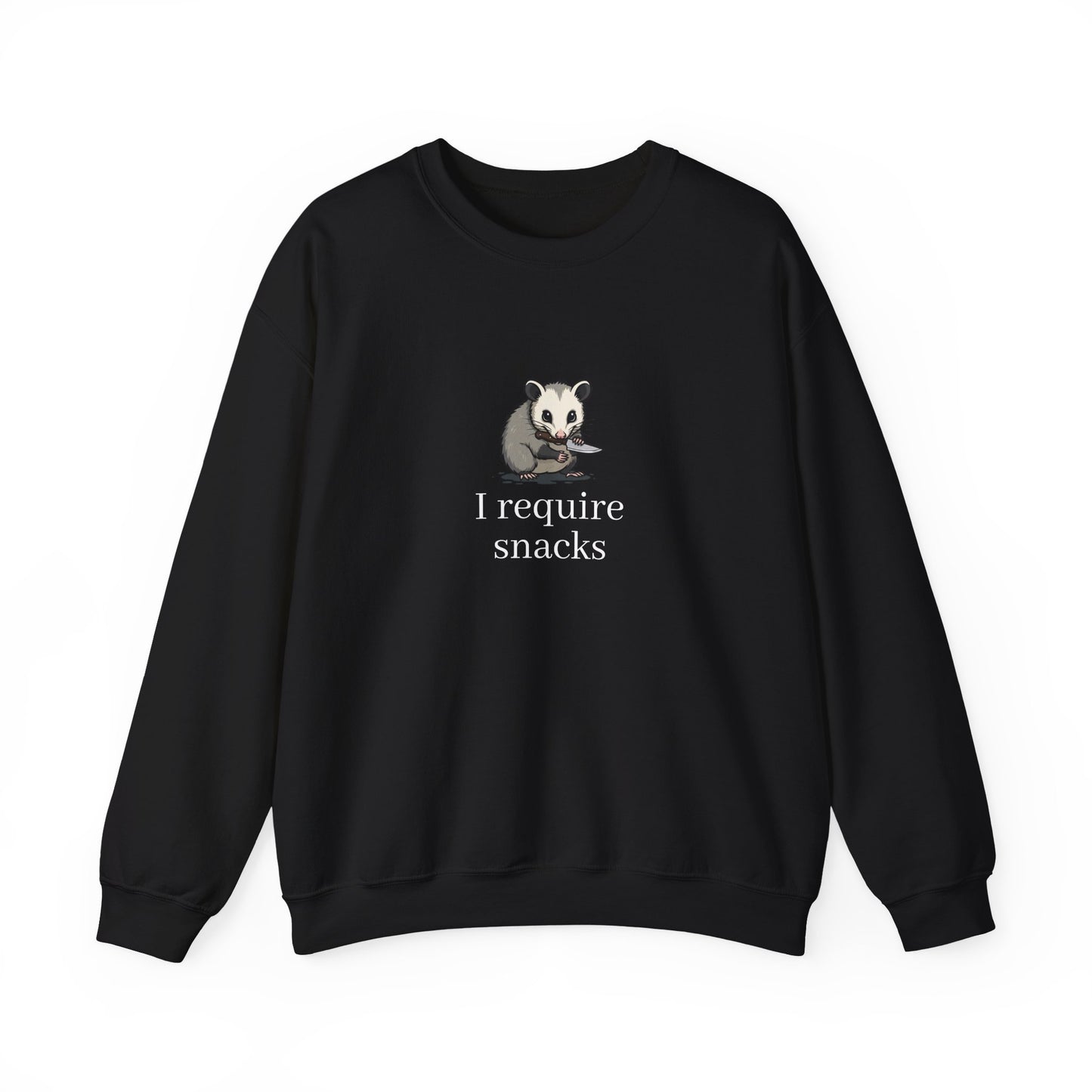 Possum “I require snacks” sweatshirt