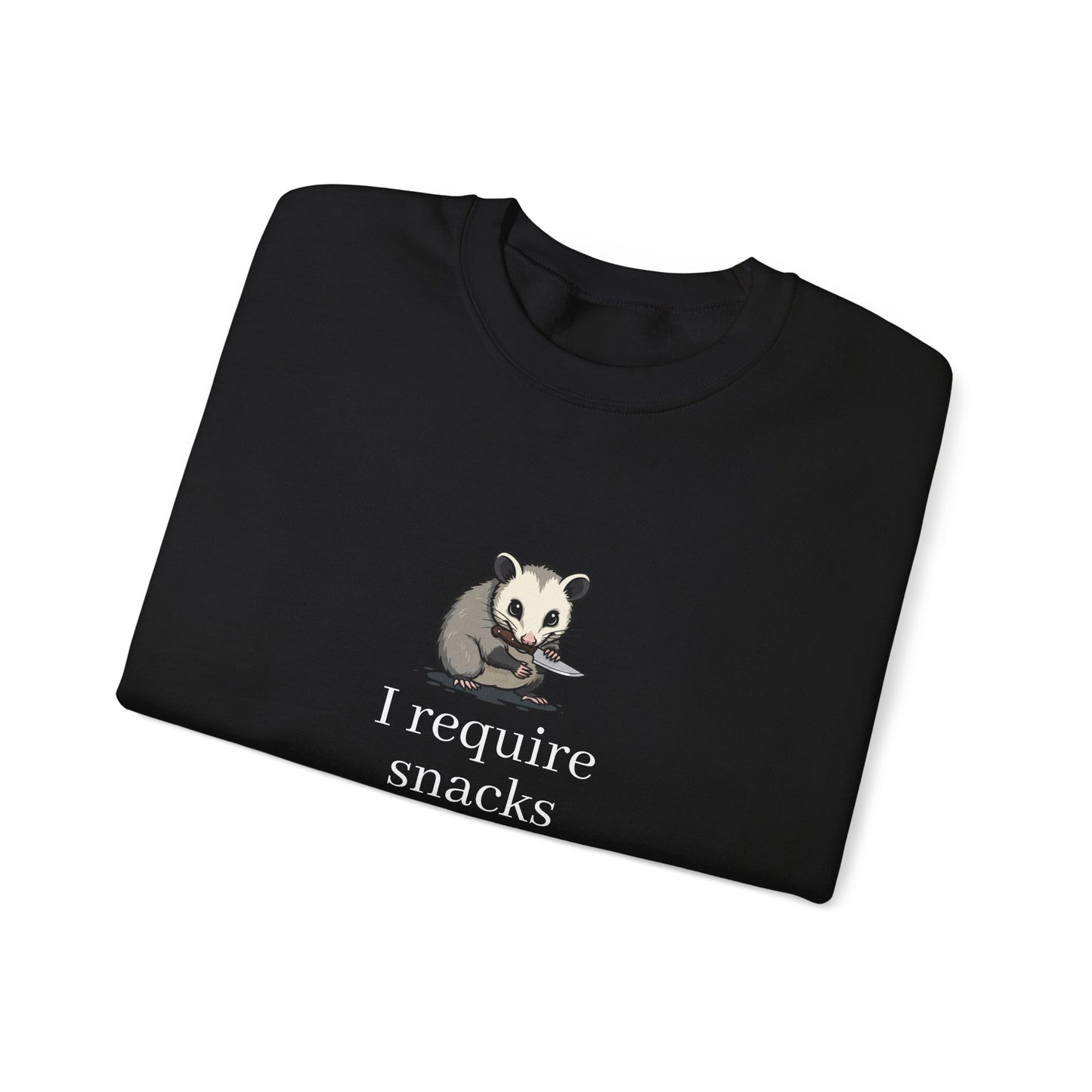 Possum “I require snacks” sweatshirt