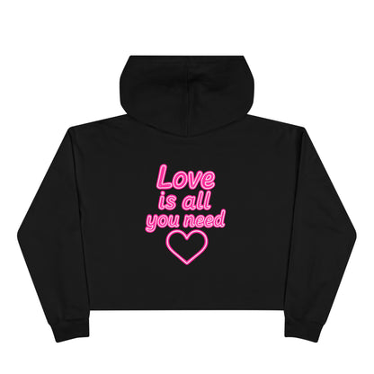 Love is all you need Crop Hoodie