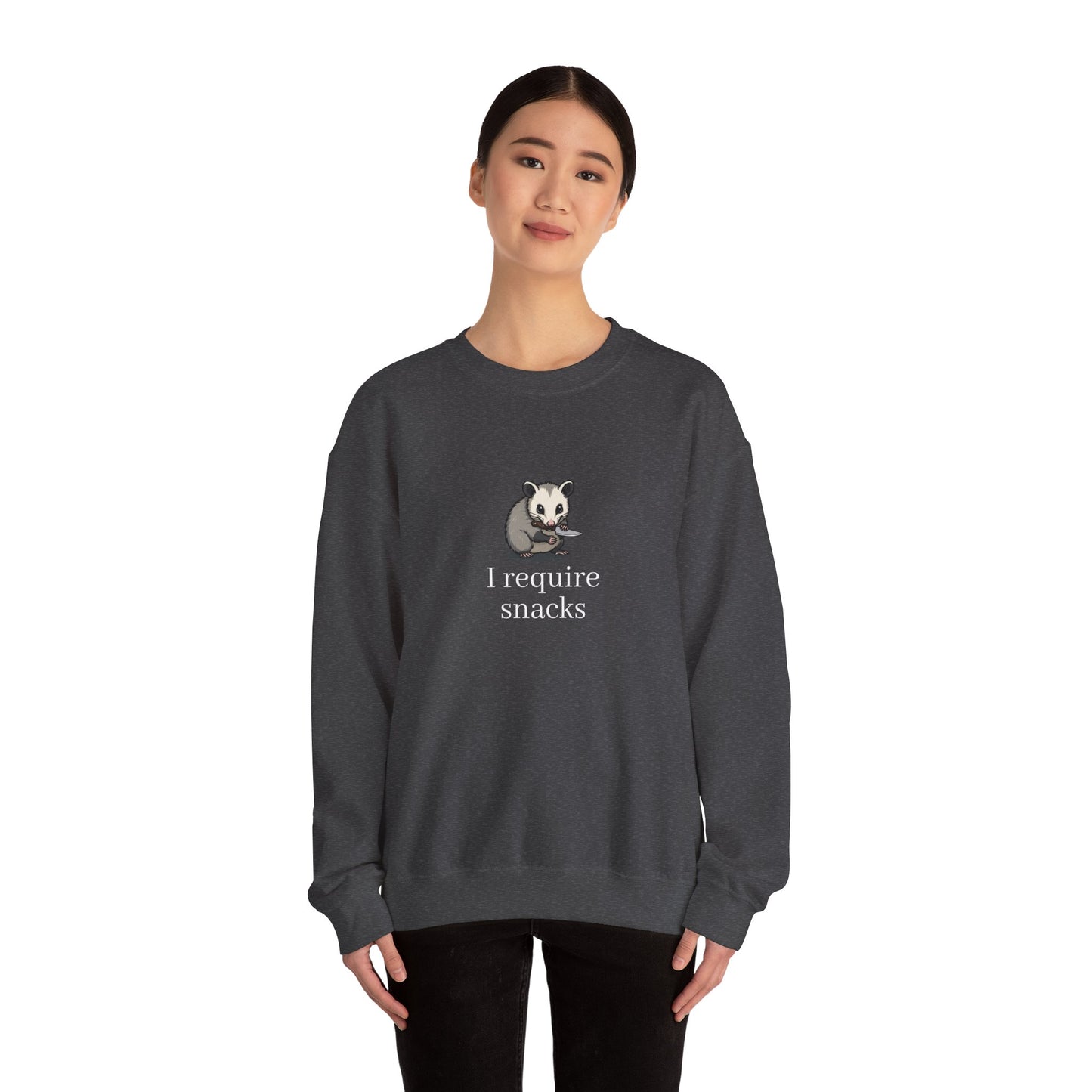 Possum “I require snacks” sweatshirt