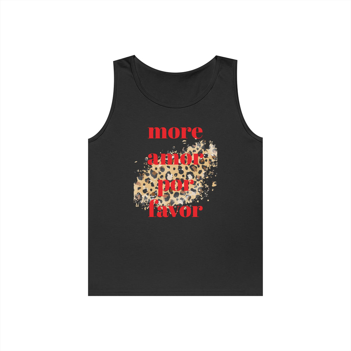 “More Amor Por Favor” Leopard Print Graphic