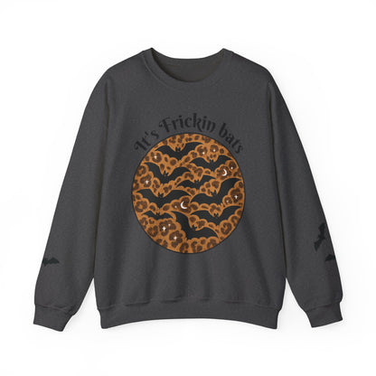 Halloween Bat Sweatshirt, Cozy Unisex Crewneck, Funny Fall Apparel, Spooky Season Gift, Festive Casual Wear