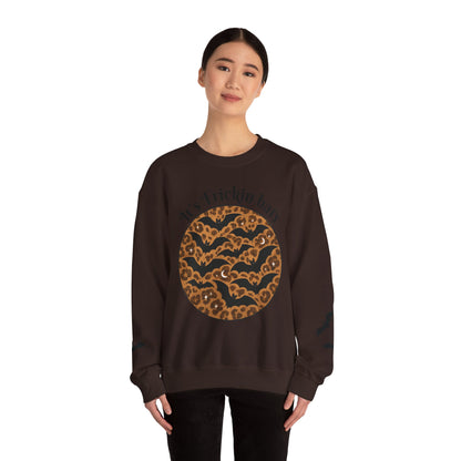 Halloween Bat Sweatshirt, Cozy Unisex Crewneck, Funny Fall Apparel, Spooky Season Gift, Festive Casual Wear