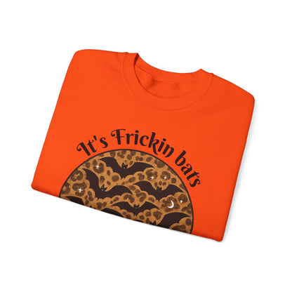 Halloween Bat Sweatshirt, Cozy Unisex Crewneck, Funny Fall Apparel, Spooky Season Gift, Festive Casual Wear