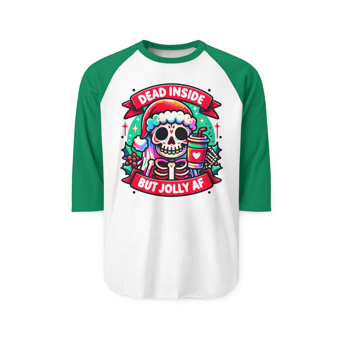 Skeleton Christmas Raglan Shirt