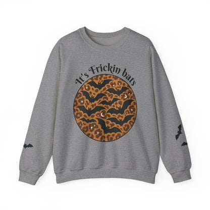 Halloween Bat Sweatshirt, Cozy Unisex Crewneck, Funny Fall Apparel, Spooky Season Gift, Festive Casual Wear